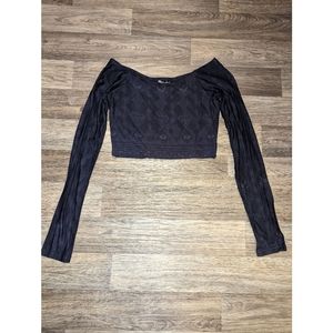 Melodia Designs Long Sleeve Crop Henna in Slate